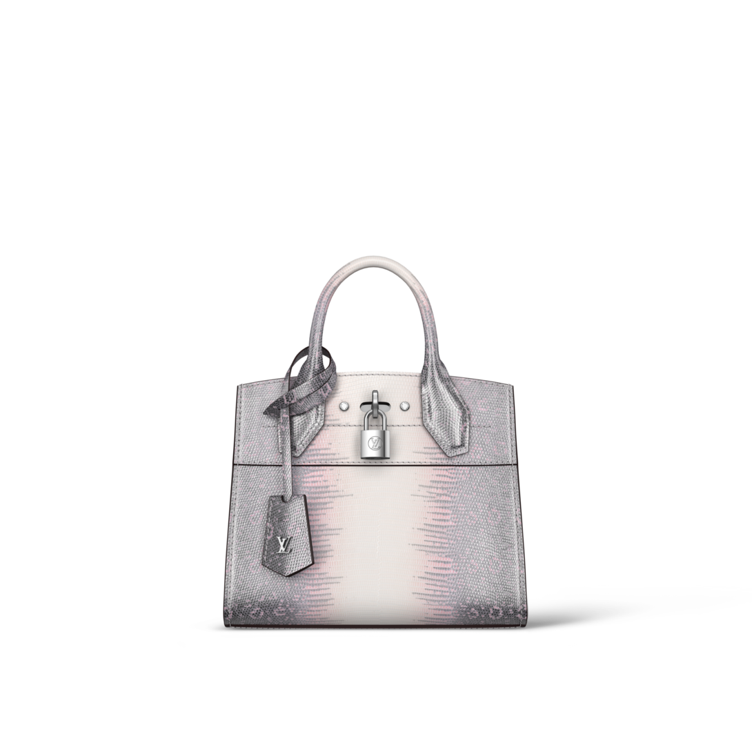 Louis Vuitton シルバー バッグ タッセル付き City Steamer Mini NM Lezard - Handbags | LOUIS VUITTON
